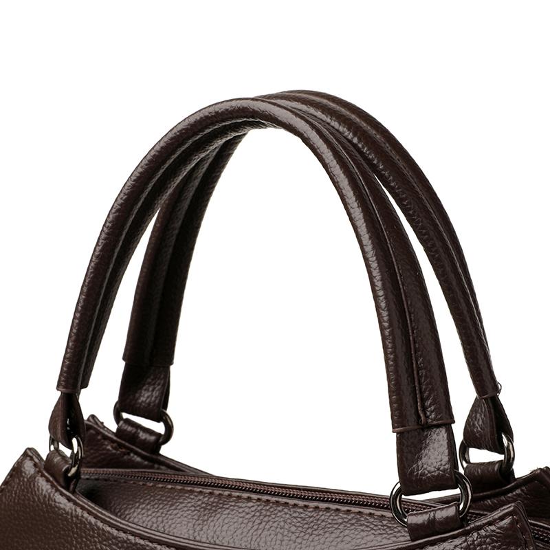 Women's Bag Middle-Aged Mother Bag Pu Shoulder Messenger Bag Handbag
