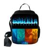 3D Godzilla Isolierte Lunchtasche für Kinder mit großem Fassungsvermögen und verstellbarem Riemen