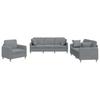 Vidaxl 3-Cz. Relaxation Set With Cushions, Light Grey, Fabric