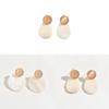 Shell Drop Earrings With Geometric Design For Women Summer Fashion Jewelry