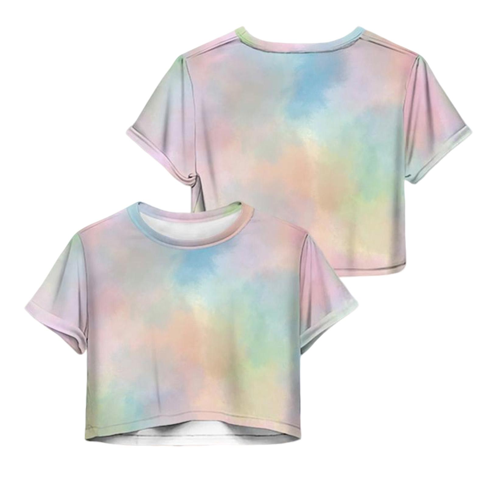 

Hot Anime And Drama Character Costume - Main Character s Identical Low-cut Short-sleeved T-shirt With Summer Tie-dye Print And Loose Top. XXL