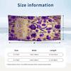 Purple Floral Art Theme Quick Dry Beach Towel Custom Name Text Print Large Sand Resistant Towel Beach Vacation