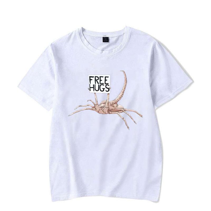 Free Hugs Funny Facehugger Aliens T-Shirt Harajuku T Shirt Comfortable Hip Hop Design Top T-Shirts