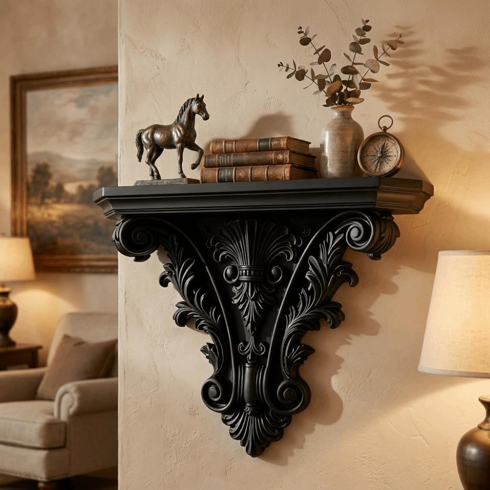 Unique Wall Mounted Shelves 3D Printing Wall Storage Rack Creative Gothic Wall Decor Bedroom