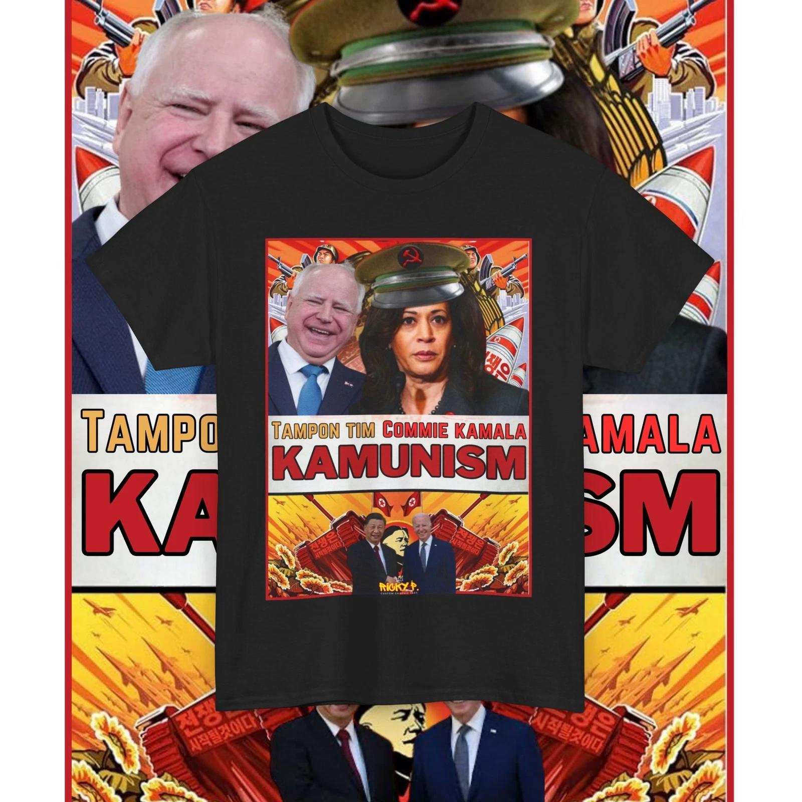 

Trump Shirt 2024 Commie Kamala Harris Tim Waltz Unisex Heavy Cotton Tee M