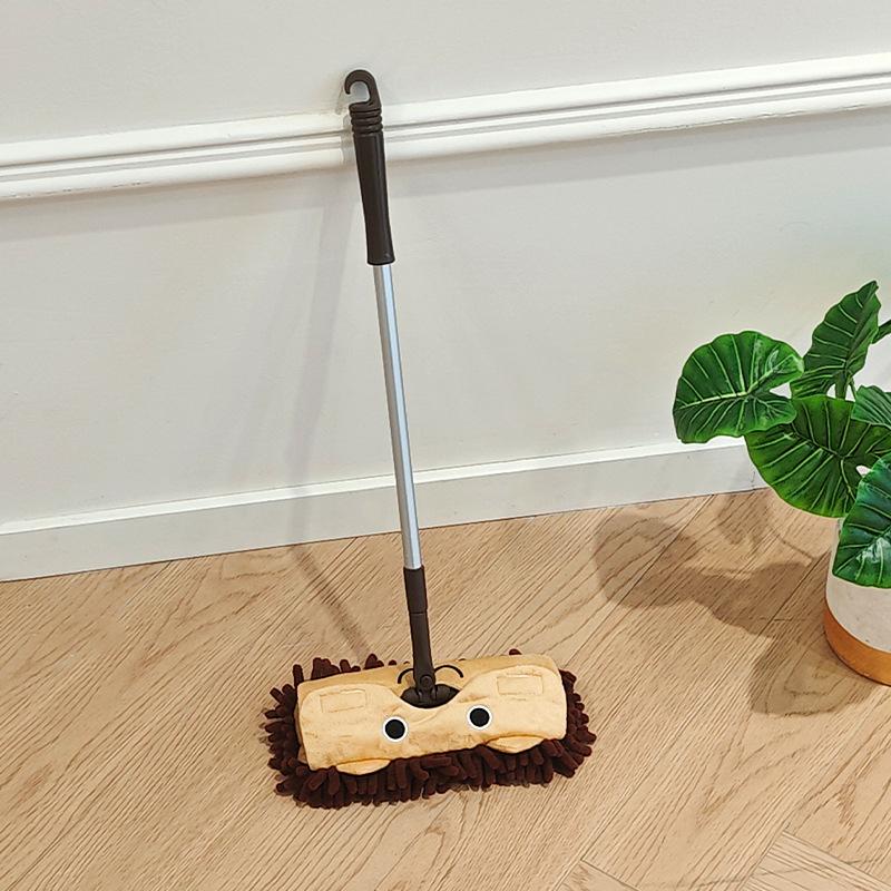 Mop z kreskówek dla dzieci, mini płaski mop, miotła do czyszczenia narożników, mop dla dzieci w przedszkolu