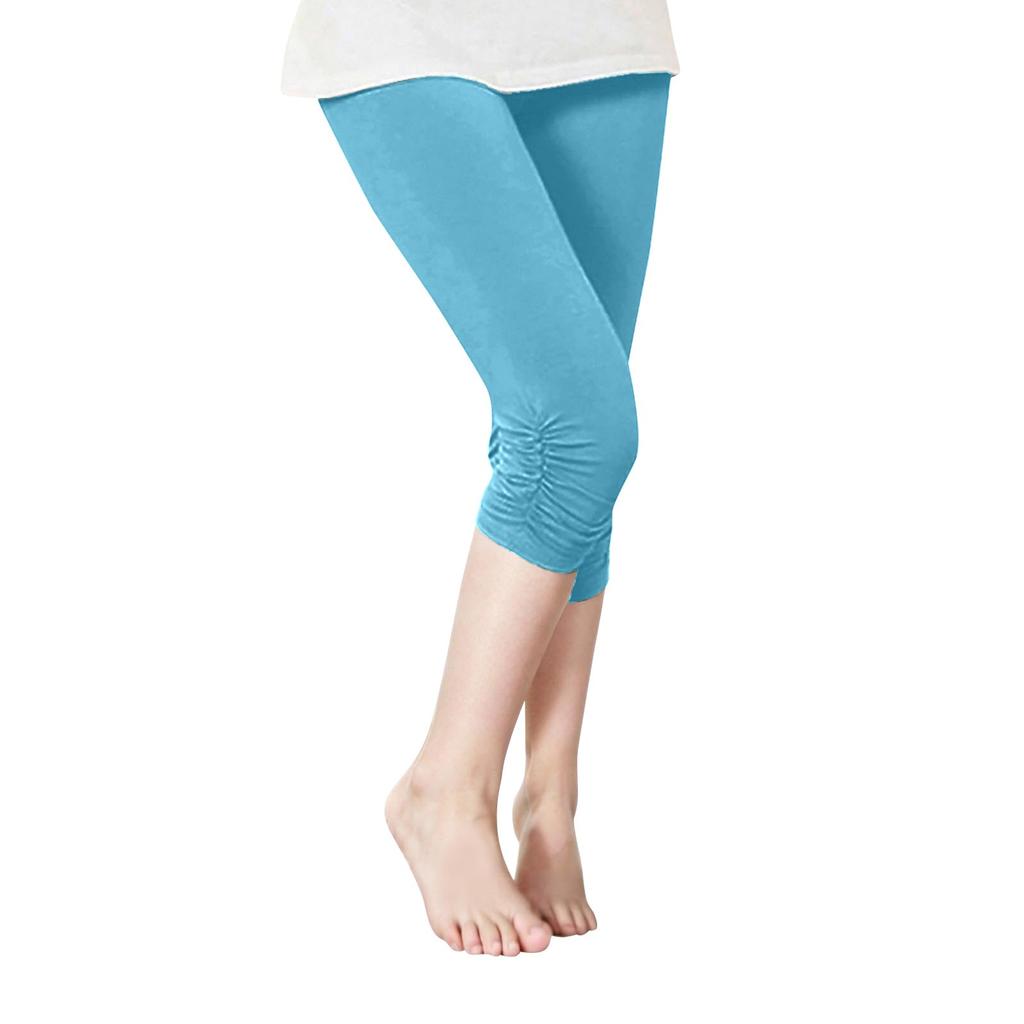 Kinder Einfarbige Sportleggings Strukturierte Leggings Für Mädchen