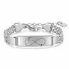 Stainless Steel 8mm Mesh Heart Infinity Alphabet Bracelet Kids Minimalist Geometric Charm Jewelry