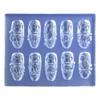 Silicone Nail Art Mold Flexible 3D Embossed Shaping Tool for DIY Nail Decoration, Salon Work and Small Craft Projects