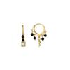 Luxenter Earrings In Black Agate and 18k Gold Plated - Ordzun