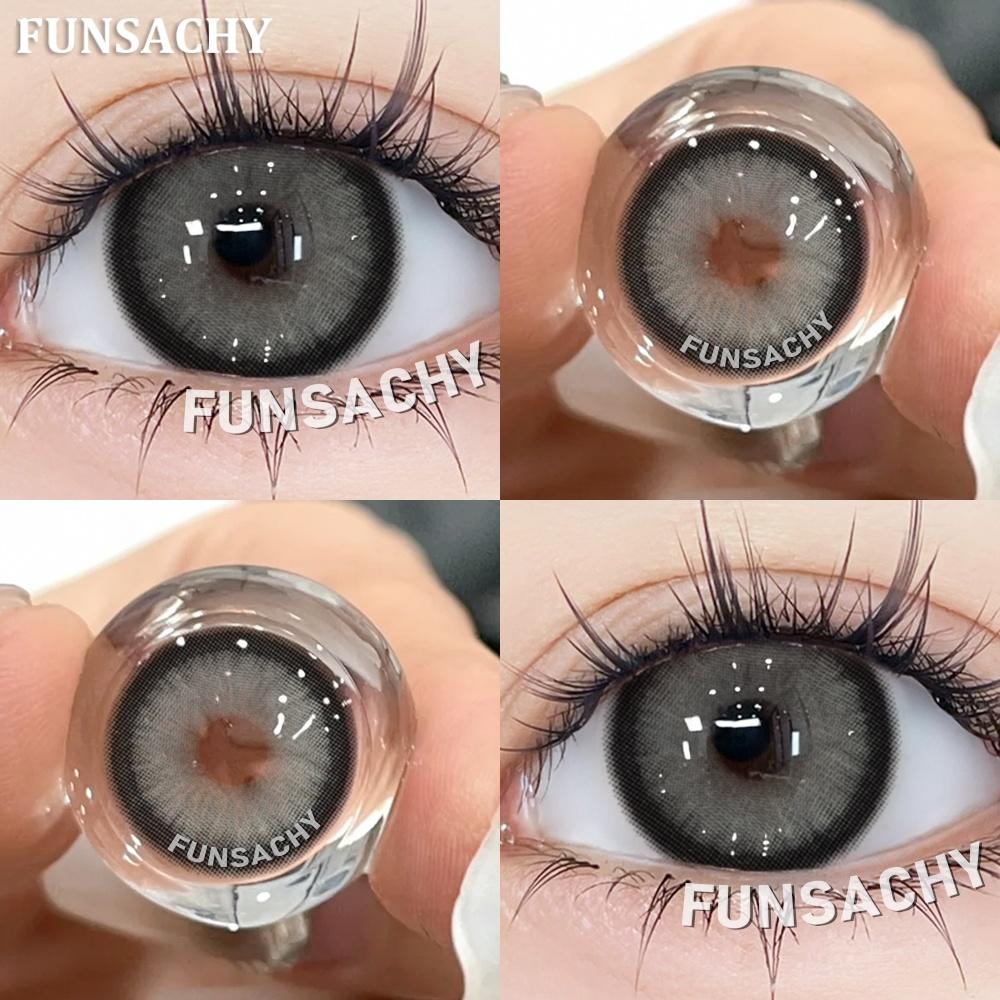 

FUNSACHY 1 пара черных цветных контактных линз коричневые серые линзы для глаз голубые линзы косметические модные корейские мягкие линзы женская красота зрачок 0