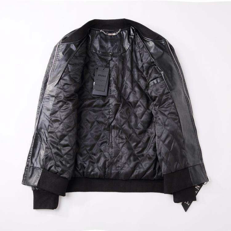 Giacca in Pelle con Zip e Collo Alto da Uomo Philip Plein - Collezione Autunno/Inverno