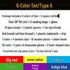 6-Color Tie-Dye DIY Kit: Eco-Friendly Cold Dye Pigments, 250ML Bottles