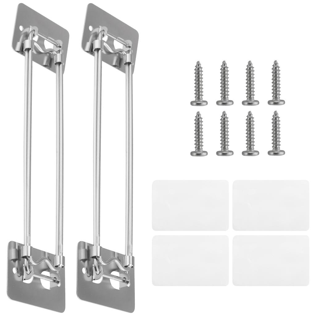 RV Shower Corner Storage Bar, Adjustable Stainless Steel Bathroom Corner Storage Bar for Camper