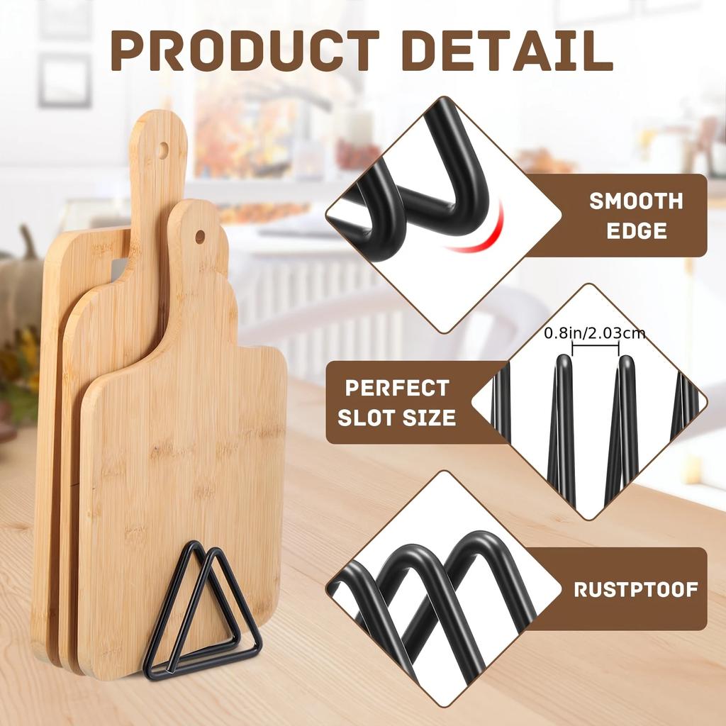 Μεταλλική Βάση Αποθήκευσης Πίνακων Κοπής 4 Θέσεων Διαιρούμενη Οργανωτής για Πάγκο Κουζίνας Εξοικονόμηση Χώρου Holder