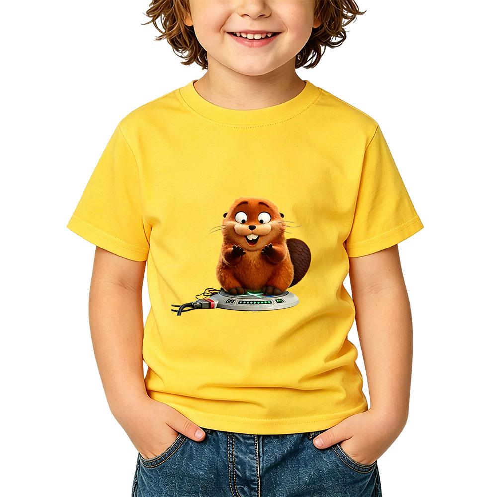 2026 NOWE Hoppers 100% Bawełna Kreskówkowy T-shirt Dziecięcy Nadruk Anime Koszulki Dziecięce Chłopcy Dziewczynki Góry Okrągły Dekolt Krótki Rękaw Letni Maluch