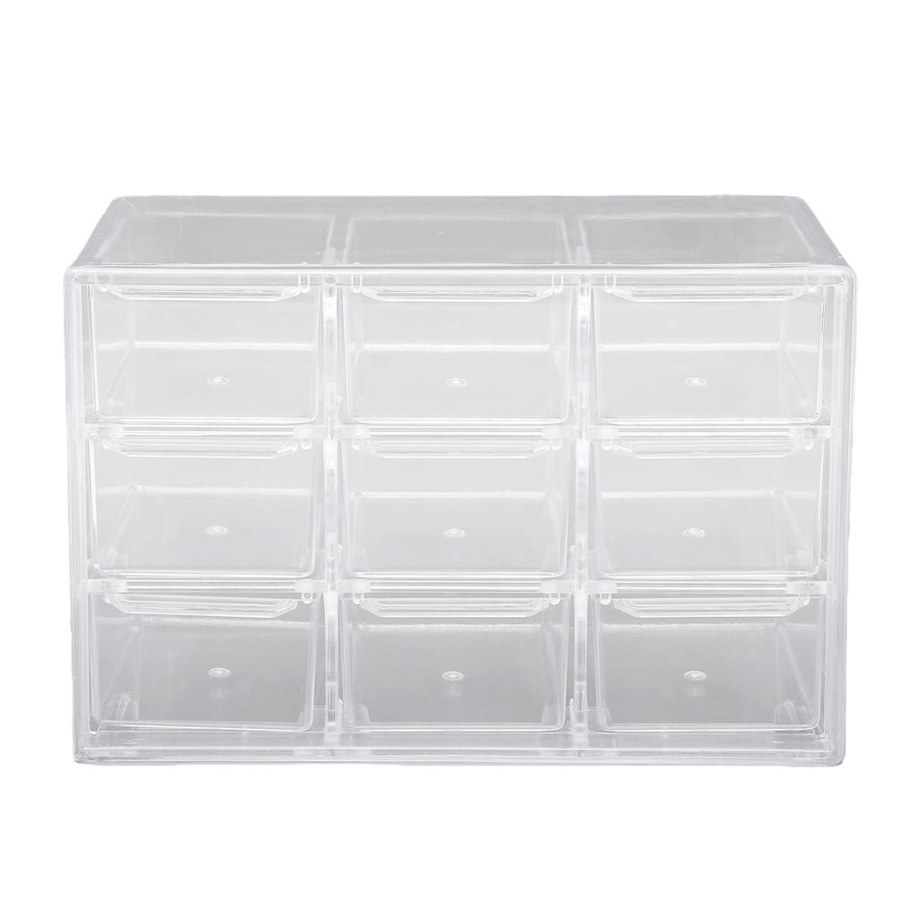 9 Grids Daily Contact Lens Organizer Disposable Contact Lens Dispenser Earrings Hairpins Storage Box Transparent