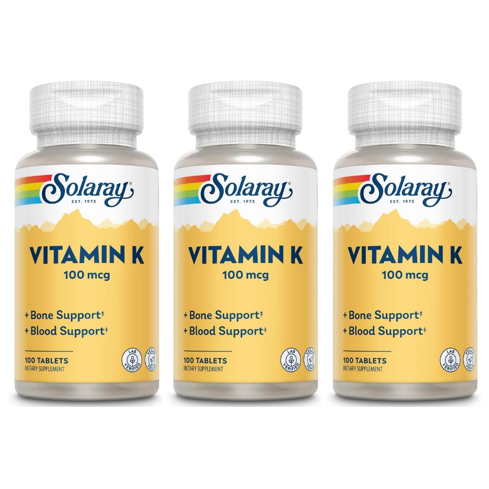 Solaray Vitamin K1 100mcg Tablets 3 Pcs 100 Tablets