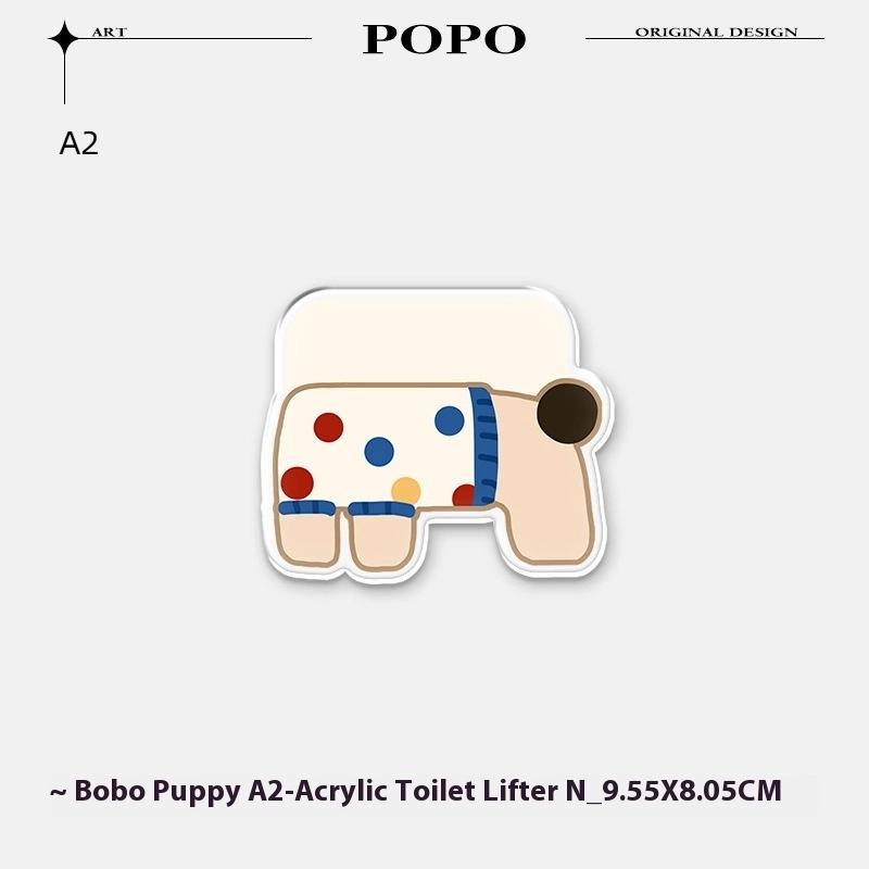 

Acrylic Sausage Dog Toilet Lid Holder No-Touch Portable Toilet Lid Opener Cartoon Easy Grip Toilet Anti Dirty Handle Toilet Use