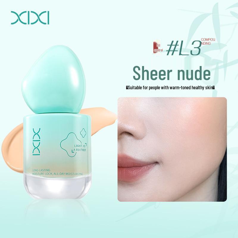 XIXI Soft Mist Fine Grinding Foundation: Natural Silky Smooth, Delicate Oil Control, Perfect for Beginners, Base and Color Makeup.
