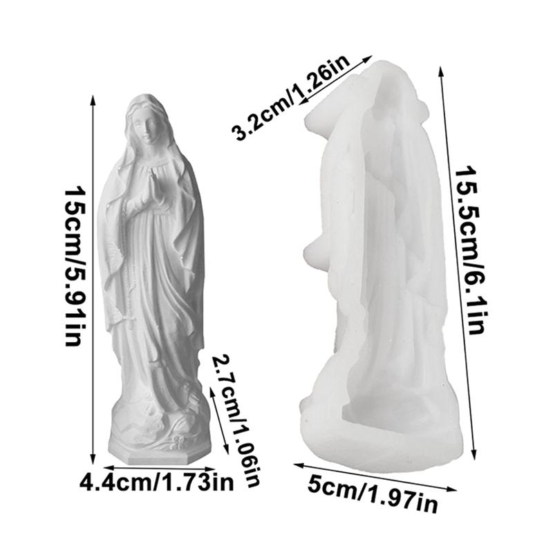 3D Religious Figurine Silicone Candle Molds For Epoxy Resin Candle Soap Making Home Decoration Temperature Resistant