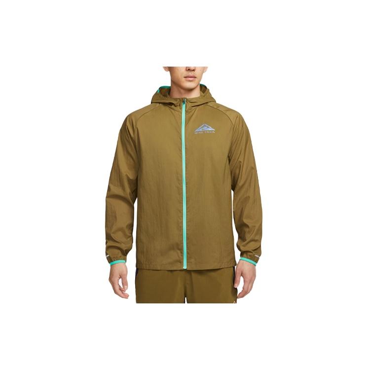 Nike Trail Aireez lightweight trail running jacket Olive Green Men s DX6884-368 L