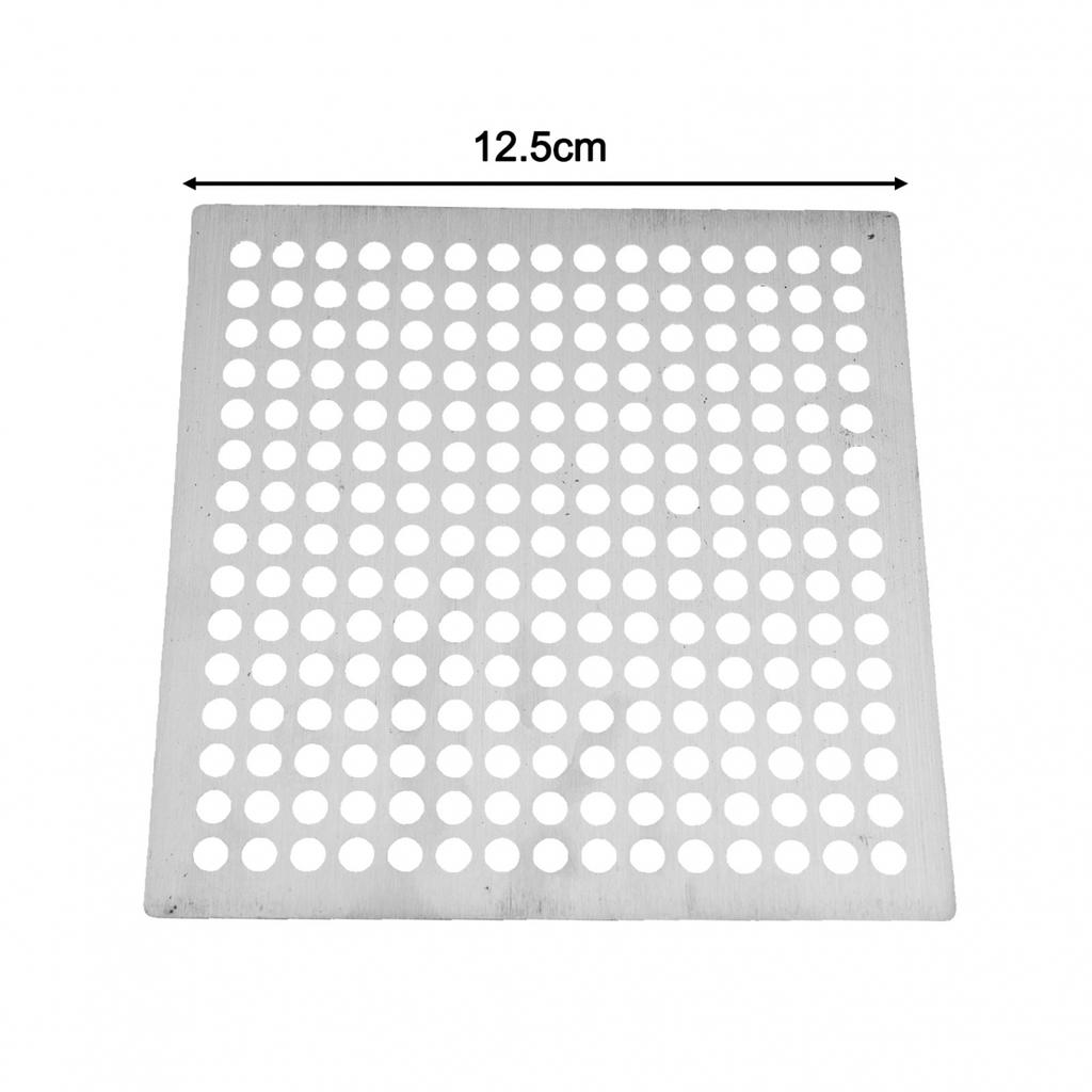 Quadratische Duschablaufabdeckung mit kleinen Löchern zum Blockieren von Haaren und Schmutz