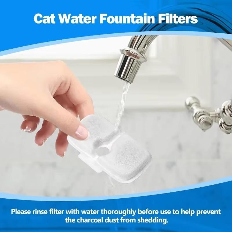 Cat Water Fountain Filter Replacement Filters for Pet Dispenser Quadruple Filtration System Filters for Pet Water Fountain