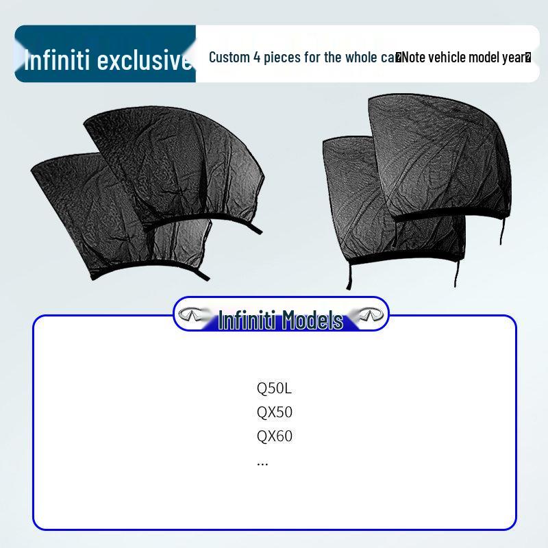 Japanese Car Window Sunshade & Mosquito Screen - Heat Insulation & Insect Protection Curtain