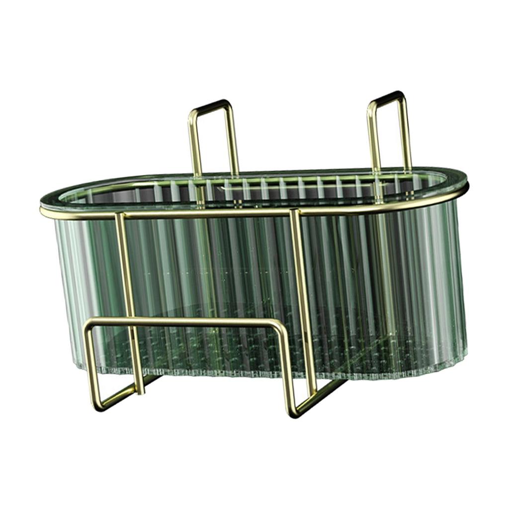 Sink Drain Dish Rack Storage Holder Over Organizer , Aureate dark green