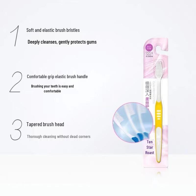 Shuke Soft Bristle Gum Protection Toothbrush 3-Pack