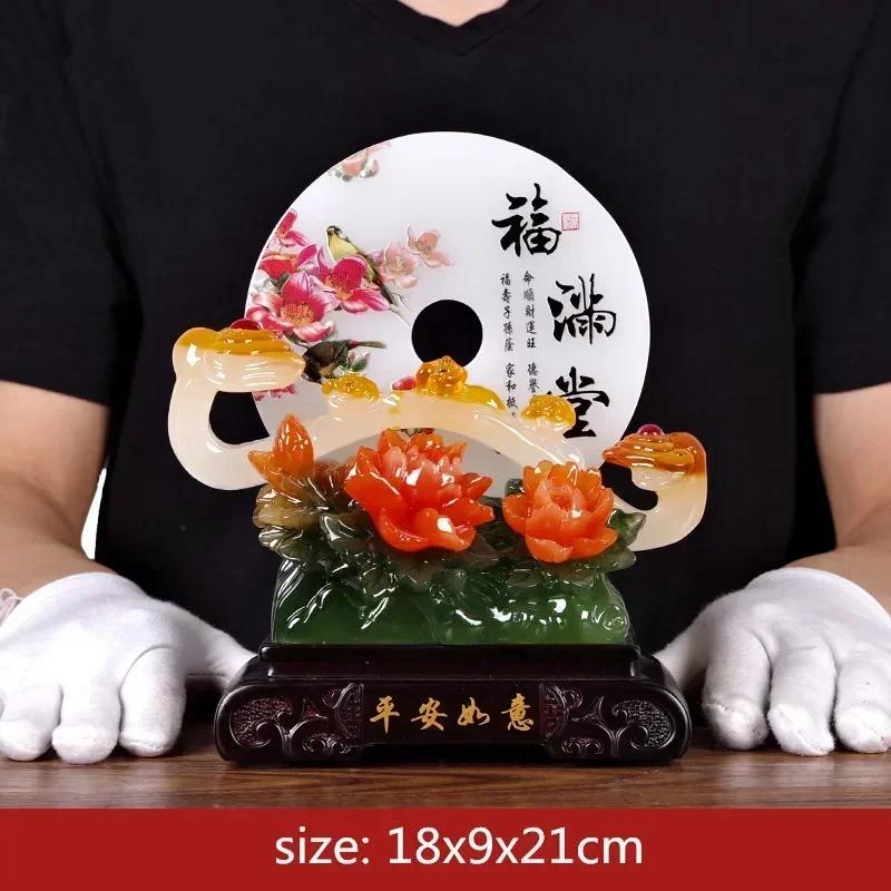 Safe Happy Resin Ornaments Crafts Living Room Wine Cabinet Decorations Office Decor Housewarming Gifts Accessories