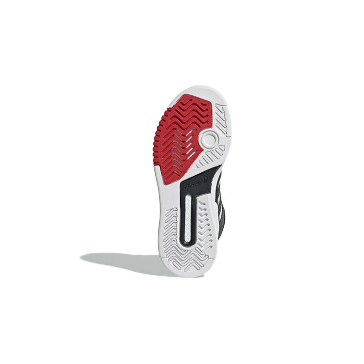 Adidas Originals Drop Step J Casual Durable High-Top Skate Shoes Kids Sneakers Black Red GX6353