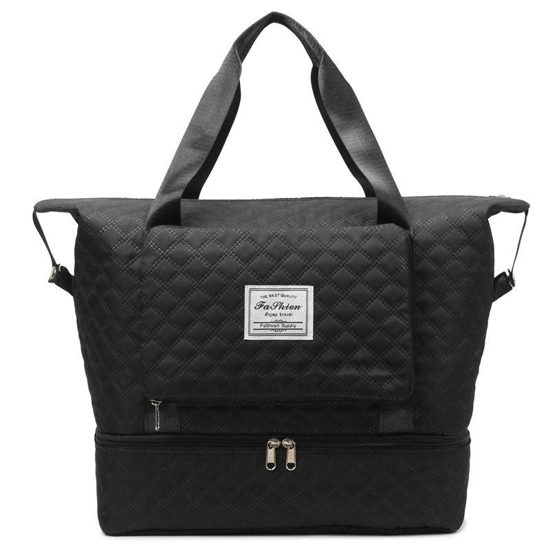 Home Clothes Storage Bag for Dry and Wet Separation Sports Foldable Fitness Yoga Bag Can Be Put On A Lever and Strap Shoe Compartment