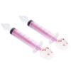 2pcs Baby Nasal Irrigator Cartoon Shaped Syringe Type Silicone Infant Nose Cleaner Rinsing Device