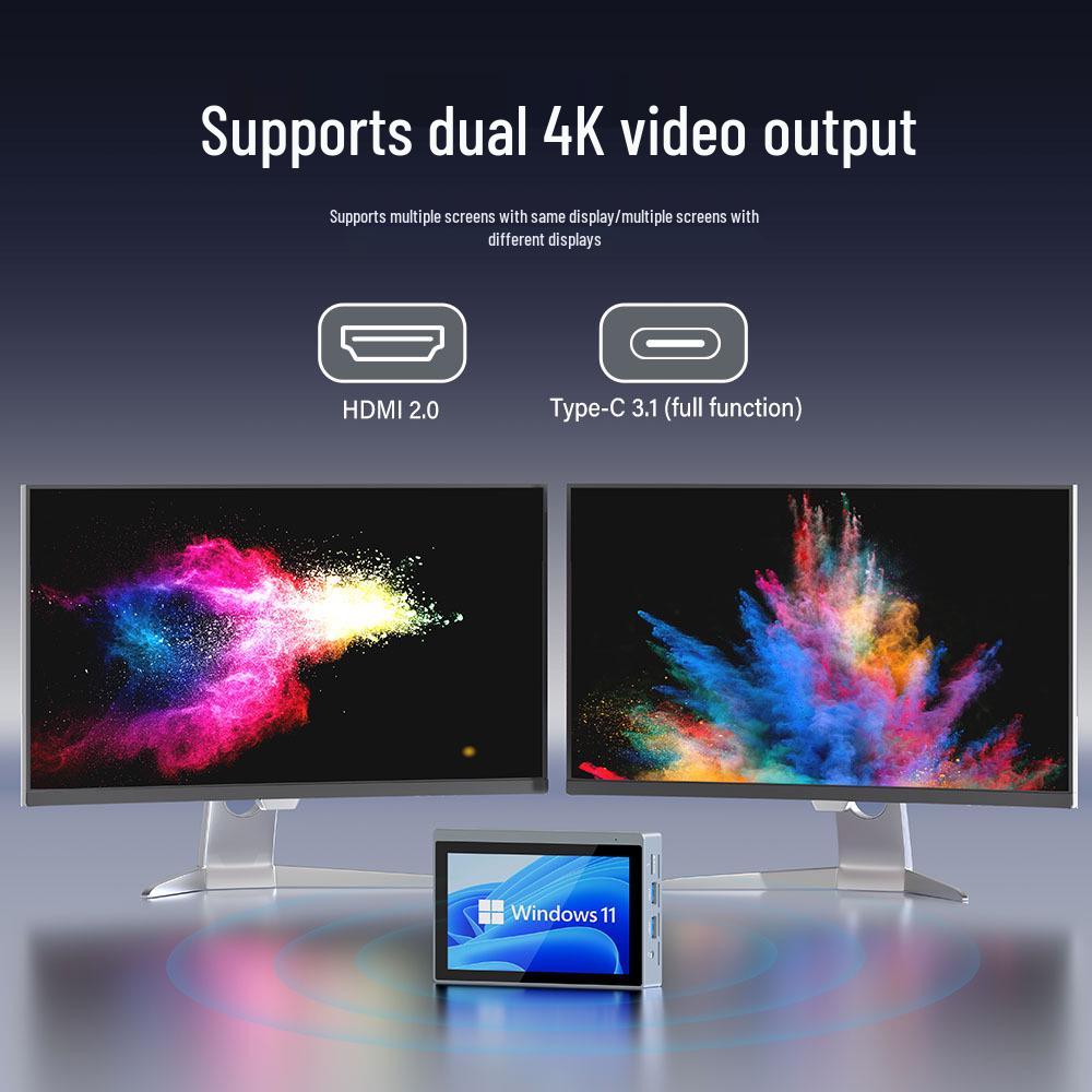 Hi Gaole 5.5" Mini PC: 16+512GB Gaming & Office Handheld Tablet
