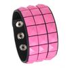 Comfortable Unisex Adjustable Square Stud Leather Bracelet Punk Rock Wristband for Men and Women Gift