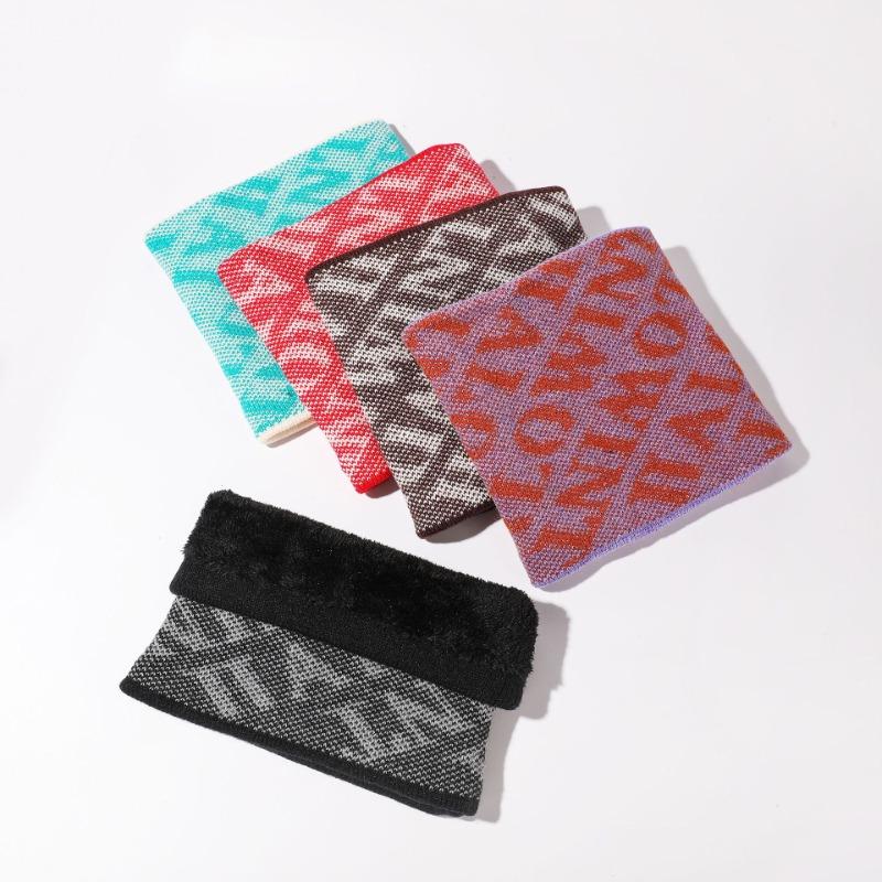 Fashion knitted scarf Fashion versatile double-layer thickened warm neck cover Arctic velvet cold-proof winter scarf women