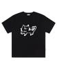 ESCAPEFROM Love Escape Cat Print Oversized Short Sleeve T-Shirt Black