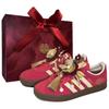 Vl Court Classic Full Of Joyful Abrasion Resistant Low Top Skateboard Shoes Unisex Red Gold KK3774(team488-)