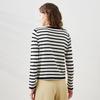 Comon Boca Women's Black & White Striped Long-Sleeve Knitted Cardigan
