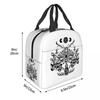 Occult Witchy Moth Skull Death Head Hawkmoth Insulated Lunch Bag for Women Kids Leakproof Food Boxes Thermal Lunch Box Tote