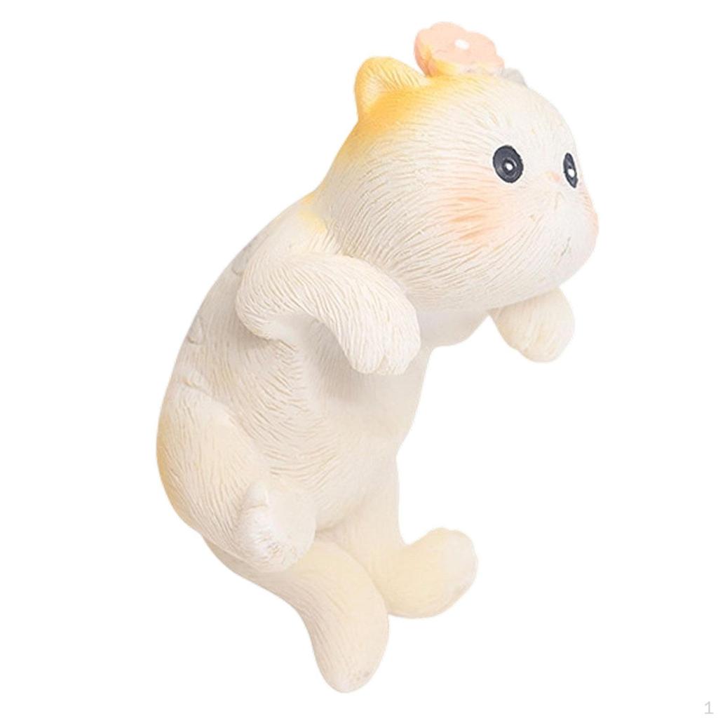 Cat Figurine Planter Pot Hanger for Outdoor And Flower Beds