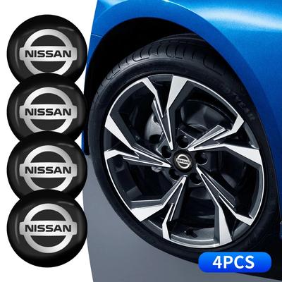 4 ks hliníková kovová emblém krytky středů kol auta nálepka odznak pro Nissan X-trail Qashqai Note Juke Sentra Patrol Navara