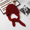 Hat for Women In Autumn and Winter Retro Rough Twill Handmade Knitted Hat Outdoor Cold Warm Hat Versatile Casual Pullover Hat Korean