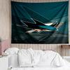 1PC Shark City Lights Tapestry Accessories Playroom Tapestry, for Bedroom,Livingroom, dormitory Room Wall Decor Fan Birthday Gifts