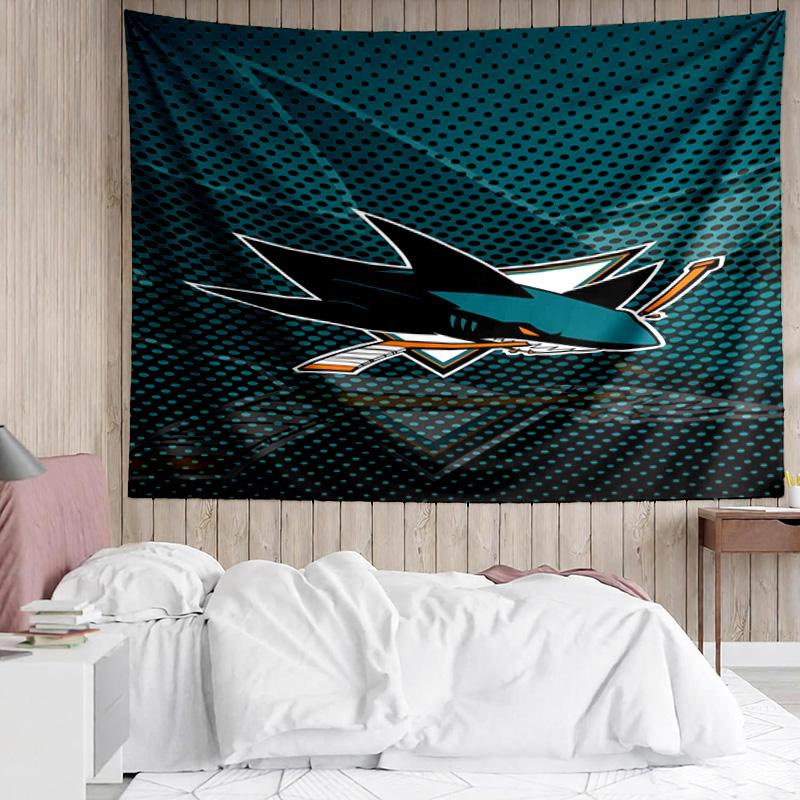 1PC Shark City Lights Tapestry Accessories Playroom Tapestry, for Bedroom,Livingroom, dormitory Room Wall Decor Fan Birthday Gifts