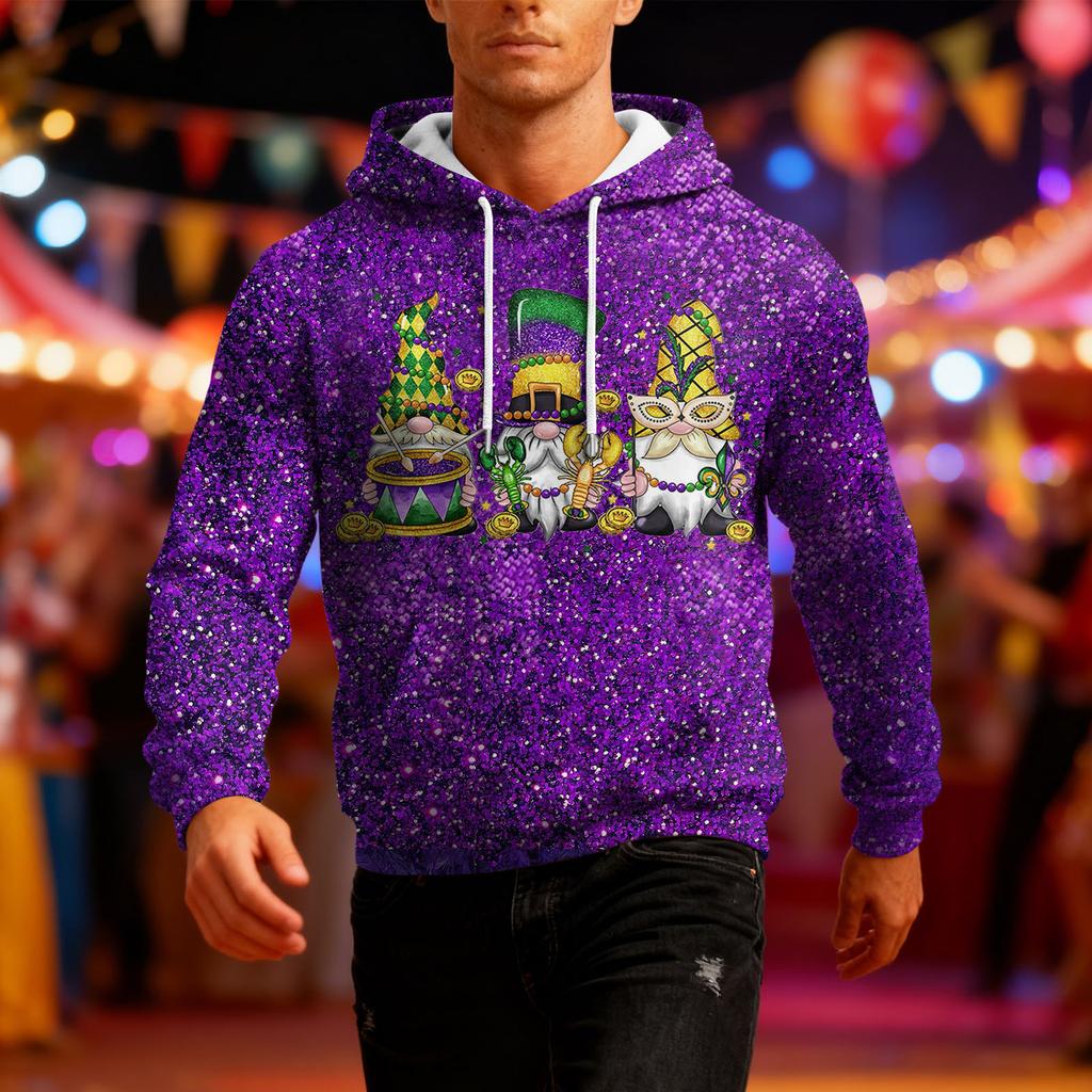 Men's Long-Sleeve Casual Hooded Sweatshirt
