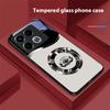 Kruh Lotus Biela Pre Infinix Note 40 4G 30i 12 G96 Smart 8 Hot 9 Play 10 11S 12 20i 50 Pro Plus 5G Puzdro na telefón z tvrdeného skla