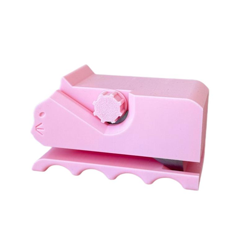 

Cat Cardboard Cutter 3D Printed Cardboard Cutter Cat Shape Sliding Cutter DIY Cat Scratchers Wrapping Paper Utility Knife рожевий